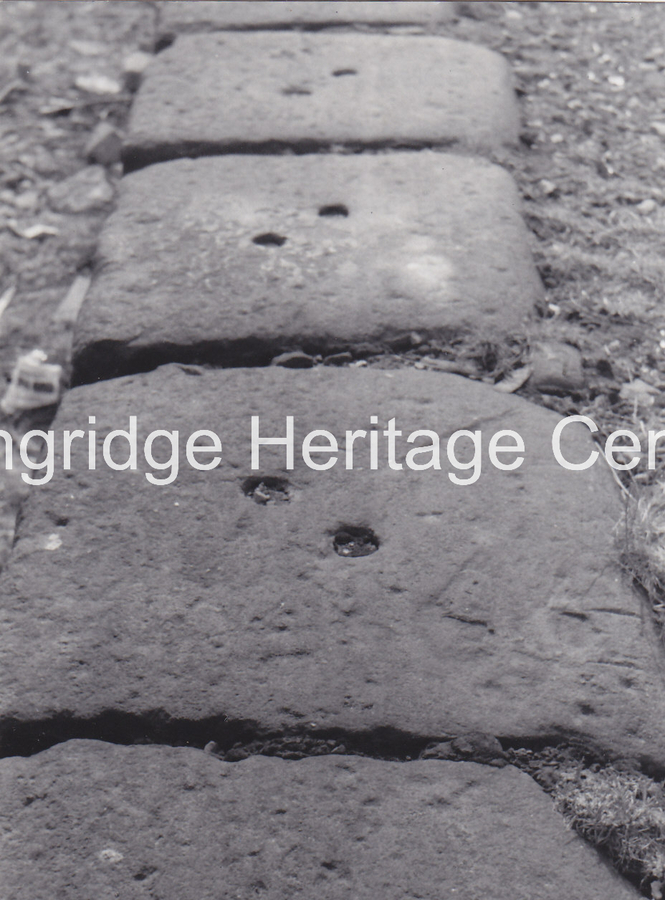 350C - Railway - Stone sleeper blocks from 1839 tramway - 1966